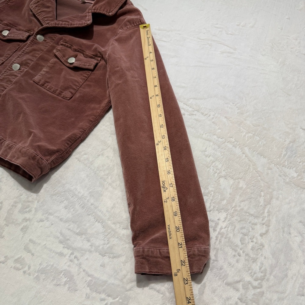 Dear John Dusty‎ Rose Corduroy Jacket Stretch Fitted Indie Western Chic Size L - Picture 9 of 9